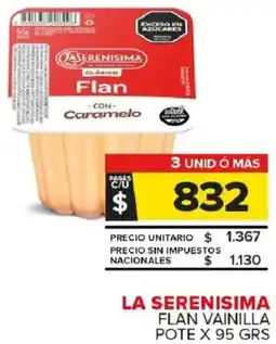 Carrefour Maxi La serenisima flan vainilla pote oferta