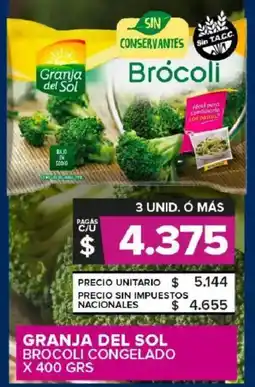 Carrefour Maxi Granja del sol brocoli congelado oferta