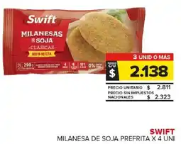Carrefour Maxi Swift milanesa de soja prefrita oferta