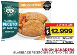 Carrefour Maxi Union ganadera milanesa de peceto sin gluten oferta