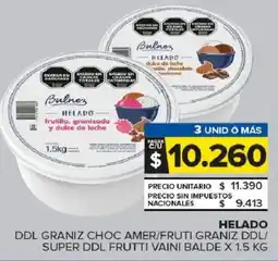 Carrefour Maxi Helado ddl graniz choc amer/fruti graniz ddl/ super ddl frutti vaini balde oferta