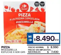 Carrefour Maxi Pizza mozzarella estuche oferta