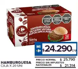 Carrefour Maxi Hamburguesa caja oferta