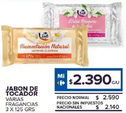 Carrefour Maxi Jabon de tocador varias fragancias oferta