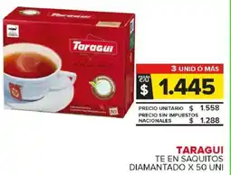Carrefour Maxi Taragui te en saquitos diamantado oferta