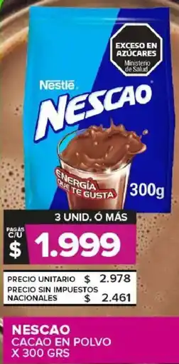 Carrefour Maxi Nescao cacao en polvo oferta