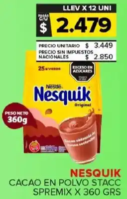 Carrefour Maxi Nesquik cacao en polvo stacc spremix oferta