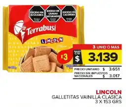 Carrefour Maxi Terrabusi lincoln galletitas vainilla clasica oferta
