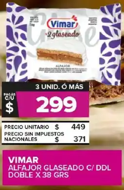 Carrefour Maxi Vimar alfajor glaseado c/ ddl doble oferta