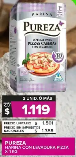 Carrefour Maxi Pureza harina con levadura pizza oferta