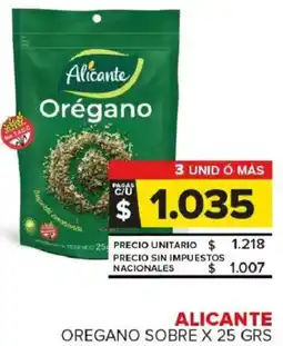 Carrefour Maxi Alicante oregano sobre oferta