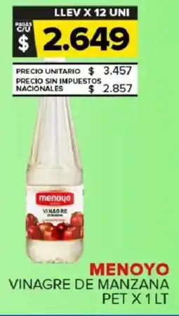 Carrefour Maxi Menoyo vinagre de manzana pet oferta