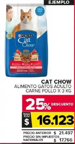 Carrefour Maxi Cat chow alimento gatos adulto carne pollo oferta