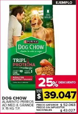 Carrefour Maxi Dog chow alimento perros ad med & grande oferta