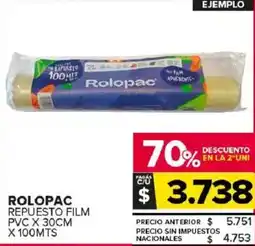 Carrefour Maxi Rolopac repuesto film pvc oferta