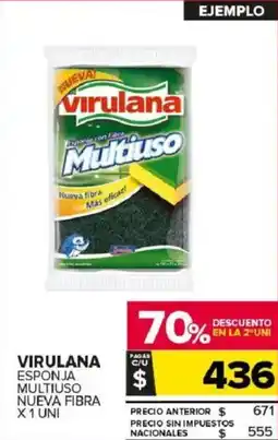Carrefour Maxi Virulana esponja multiuso nueva fibra oferta