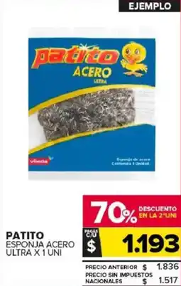 Carrefour Maxi Patito esponja acero ultra oferta