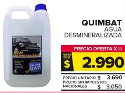 Carrefour Maxi Quimbat agua desmineralizada oferta