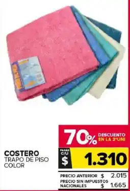 Carrefour Maxi Costero trapo de piso color oferta