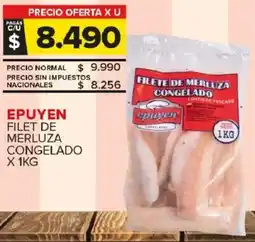 Carrefour Maxi Epuyen filet de merluza congelado oferta