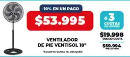Supermayorista Vital Ventilador de pie ventisol 18" oferta