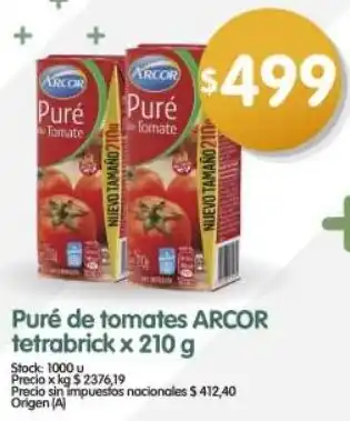 Arcor puré de tomates tetrabrick