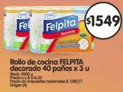Supermercados Buenos Días Felpita rollo de cocina decorado oferta