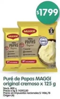 Supermercados Buenos Días Maggi puré de papas original cremoso oferta
