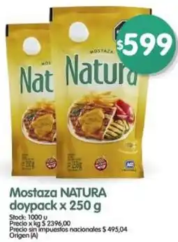 Supermercados Buenos Días Natura mostaza doypack oferta