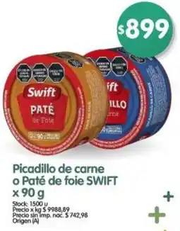 Supermercados Buenos Días Swift picadillo de carne o paté de foie oferta