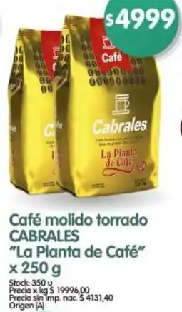 Supermercados Buenos Días La planta de café molido torrado cabrales oferta