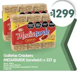 Supermercados Buenos Días Mediatarde galletas crackers sandwich oferta