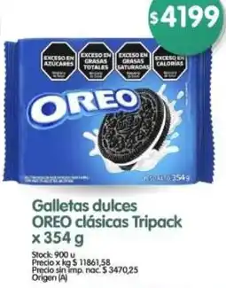Supermercados Buenos Días Oreo galletas dulces clásicas tripack oferta