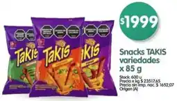 Supermercados Buenos Días Takis snacks variedades oferta