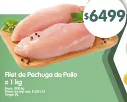 Supermercados Buenos Días Filet de pechuga de pollo oferta