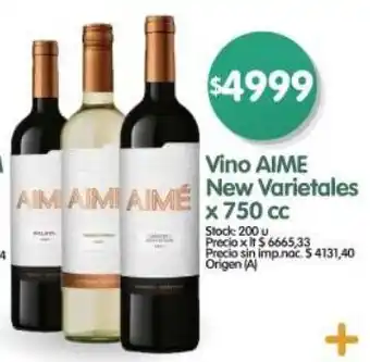 Supermercados Buenos Días Aime vino new varietales oferta