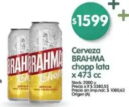 Supermercados Buenos Días Brahma cerveza chopp lata oferta