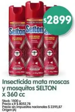 Supermercados Buenos Días Selton insecticida mata moscas y mosquitos oferta