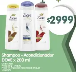 Supermercados Buenos Días Dove shampoo-acondicionador oferta
