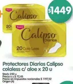Supermercados Buenos Días Protectores diarios calipso colaless c/ aloe oferta