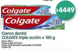 Supermercados Buenos Días Colgate crema dental triple acción oferta