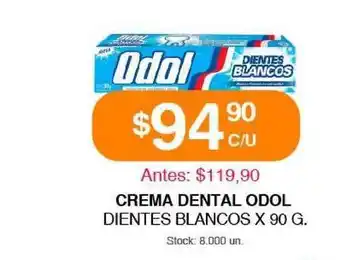 Supermercados Tadicor Crema Dental Odol Dientes Blancos 90g oferta