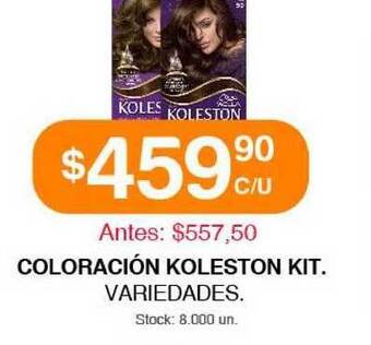 Supermercados Tadicor Coloración Koleston Kit. Variedades oferta