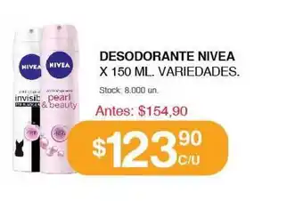 Supermercados Tadicor Nivea Desodorante Variedades 150ml oferta