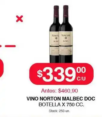 Supermercados Tadicor Vino Norton Malbec Doc x 750cc oferta