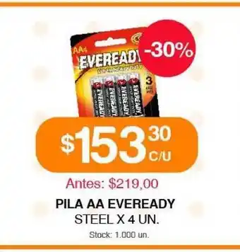 Supermercados Tadicor Pila Aa Eveready Steel x 14un oferta