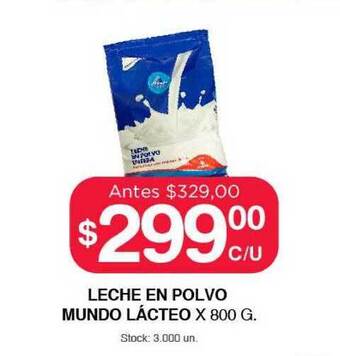 Supermercados Tadicor Leche En Polvo Mundo Lácteo x 800g oferta