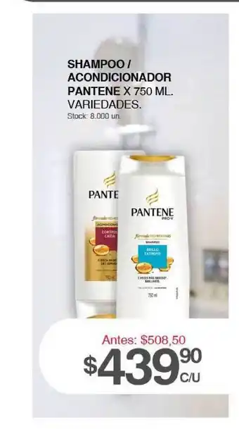 Supermercados Tadicor Shampoo Acondicionador Pantene Variedades x 750ml oferta