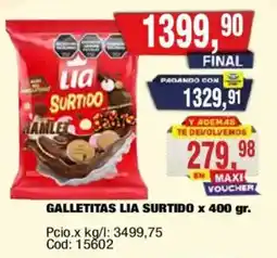 Maxiconsumo Lia Surtido galletitas oferta
