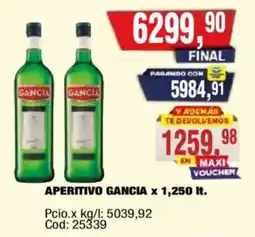 Maxiconsumo Gancia aperitivo oferta